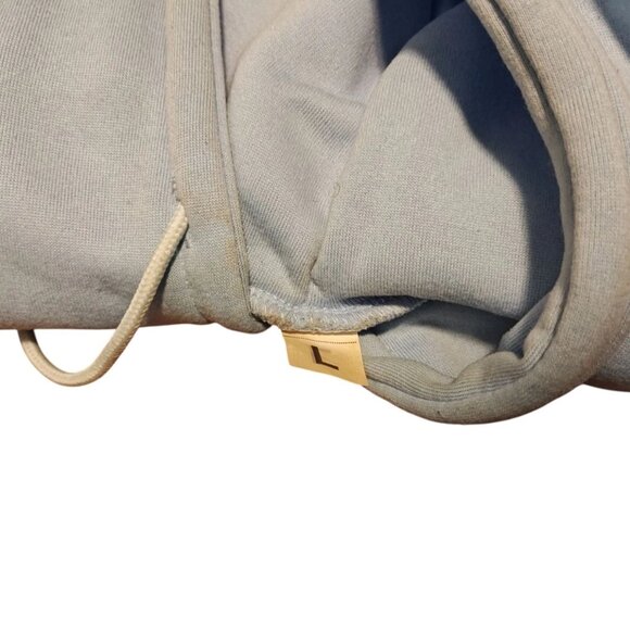 Women's Baby / Baby Blue Neck Powerblend Hoodie Grade B Size Large - Picture 6 of 8